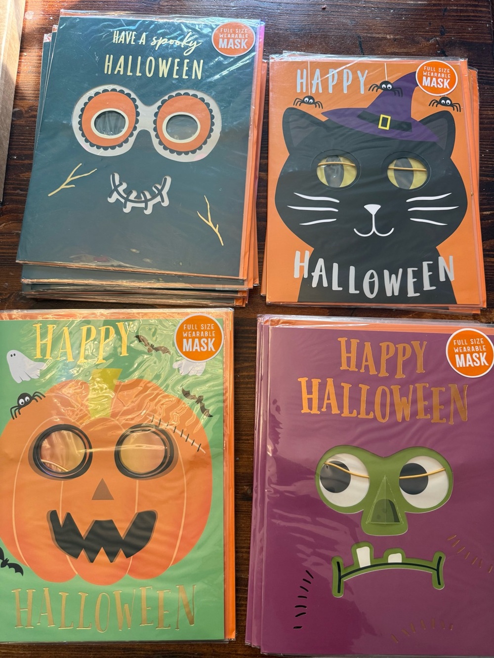 Happy Halloween Paper Kids Mask Pack of 26! Assorted Designs.